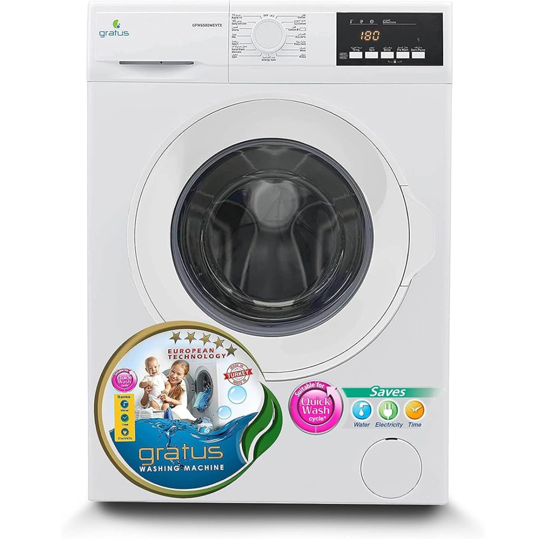 6 KG FRONT LOAD WASHING MACHINE WITH 15 PROGRAMS- GFW6502WEVTX