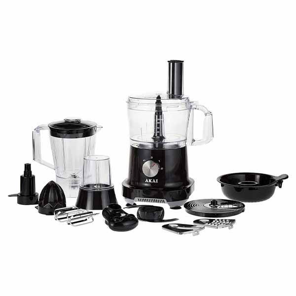 Akai 15-in-1 Food Processor, 500W, Black – FPMA-1801