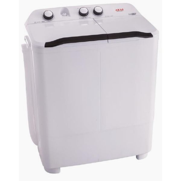 Akai 7kg Semi Automatic Top Load Washing Machine – WMMA-X07TT White