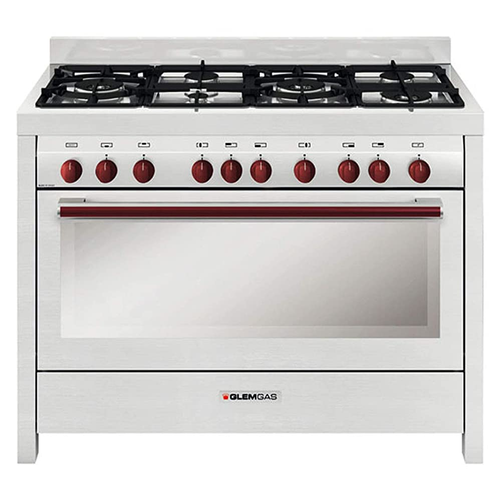 Glemgas Gas Cooker MGW626RD Silver/Black 100x60cm